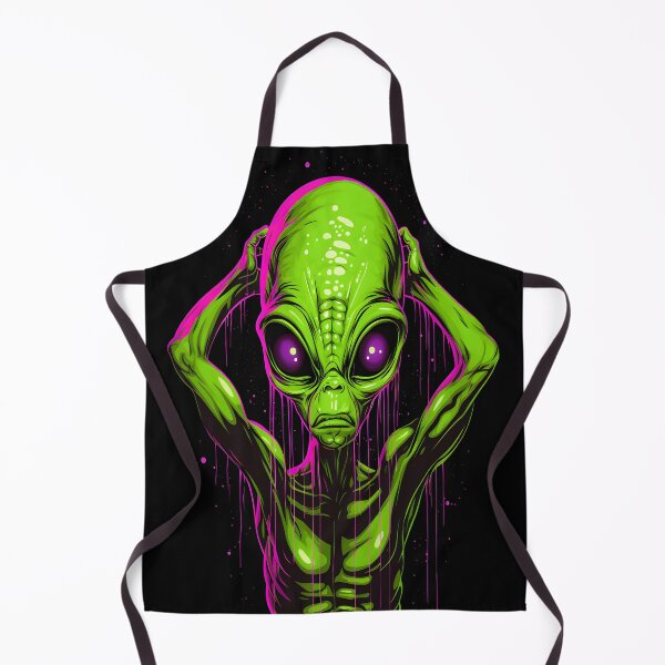 Item preview, Green Alien in Distress with Pink Splatter designed and sold by alaa-mously.