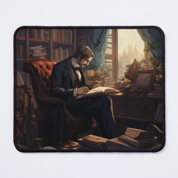 Item preview, Victorian Man Reading Victorian Inspired Art designed and sold by CDC40.