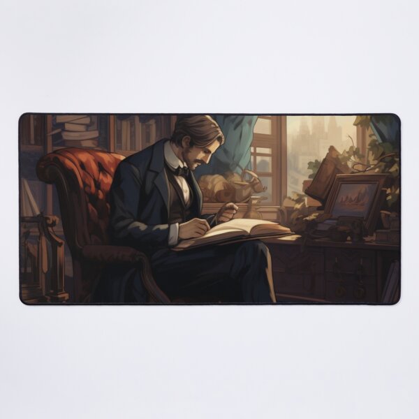 Item preview, Victorian Man Reading Victorian Inspired Art designed and sold by CDC40.