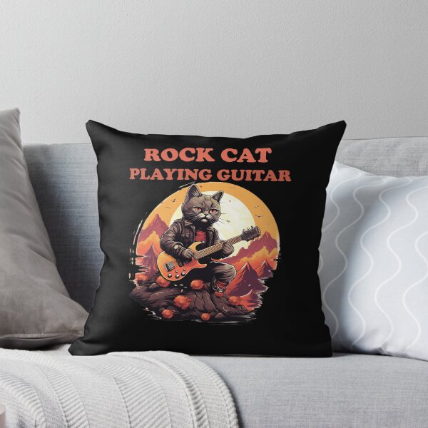 Item preview, Autumn's Feline Guitarist: Rock Cat Groove Funny design, Ghostly Cat designed and sold by Lactus.
