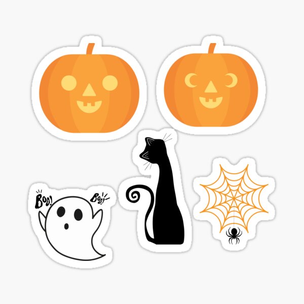 Halloween Stickers Patches Badges Cute Pumpkin Ghosts Kids And