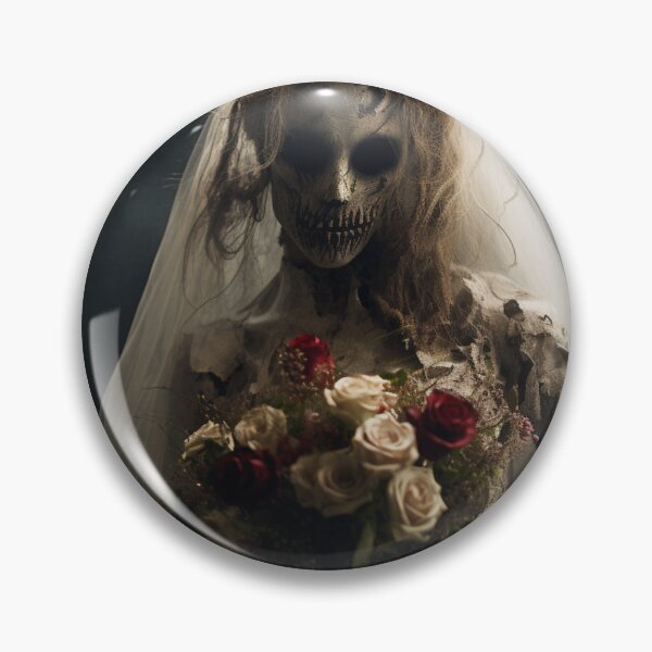 Item preview, The Zombie Bride with Torn Lace and a Bouquet of Wilted Flowers designed and sold by yourfavdraw.