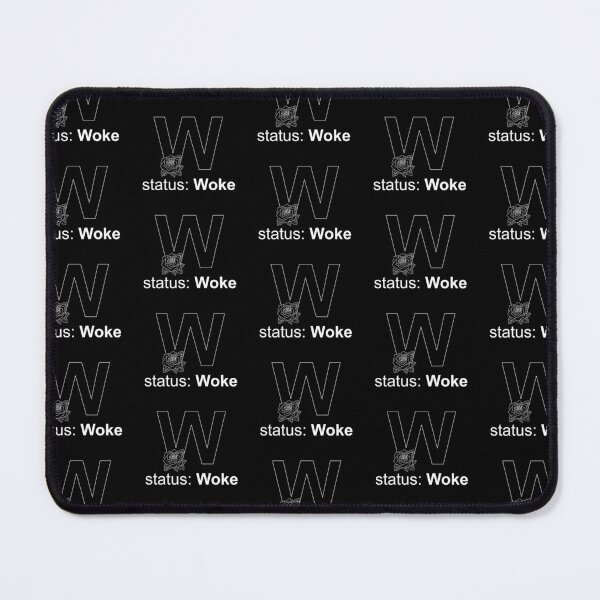 Item preview, Status: Woke repeated pattern hwite designed and sold by Politics-Corner.