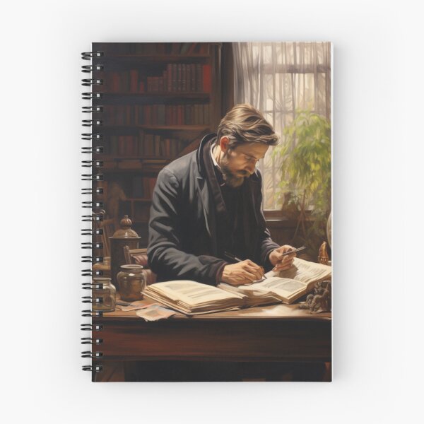 Item preview, Victorian Man Reading And Making Margin Notes Victorian Inspired Art  designed and sold by CDC40.