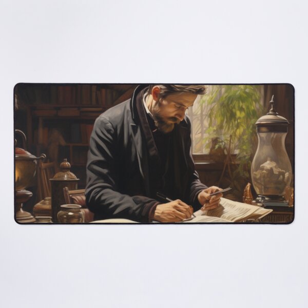 Item preview, Victorian Man Reading And Making Margin Notes Victorian Inspired Art designed and sold by CDC40.