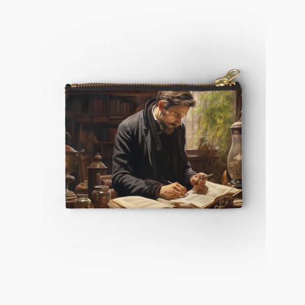 Item preview, Hombre victoriano leyendo y haciendo notas al margen Arte de inspiración victoriana designed and sold by CDC40.