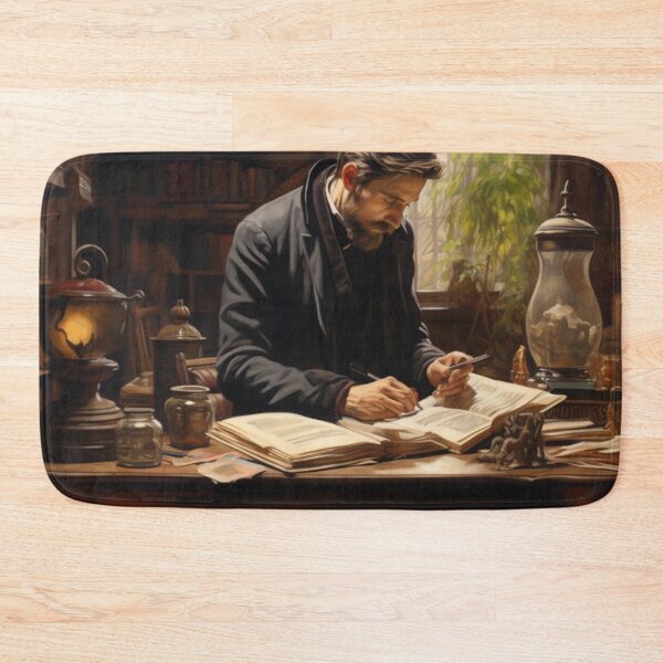 Item preview, Victorian Man Reading And Making Margin Notes Victorian Inspired Art  designed and sold by CDC40.
