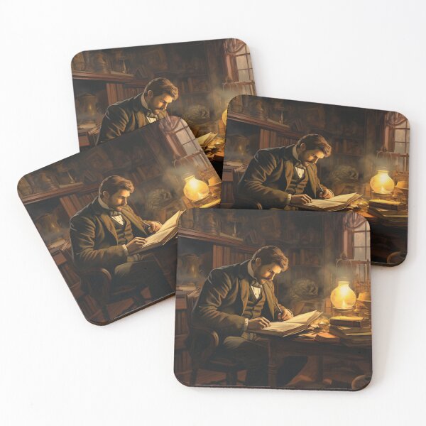 Item preview, Victorian Man Reading Victorian Inspired Art  designed and sold by CDC40.