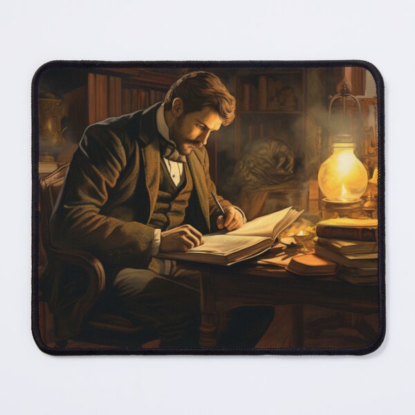 Item preview, Victorian Man Reading Victorian Inspired Art designed and sold by CDC40.