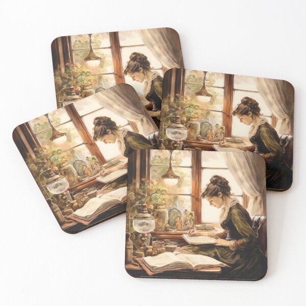 Item preview, Victorian Woman Reading Victorian Inspired Art  designed and sold by CDC40.