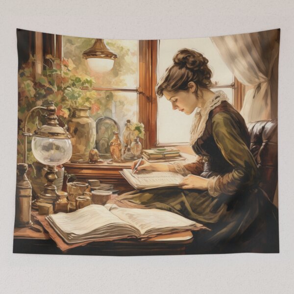 Item preview, Victorian Woman Reading Victorian Inspired Art  designed and sold by CDC40.