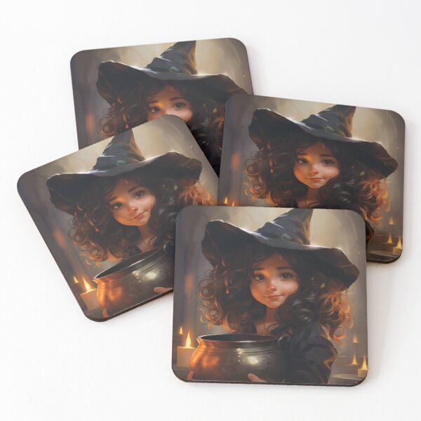 Item preview, Young Witch-in-Training with a Bubbling Cauldron designed and sold by yourfavdraw.