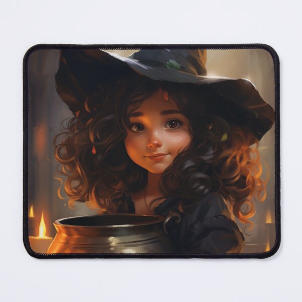 Item preview, Young Witch-in-Training with a Bubbling Cauldron designed and sold by yourfavdraw.
