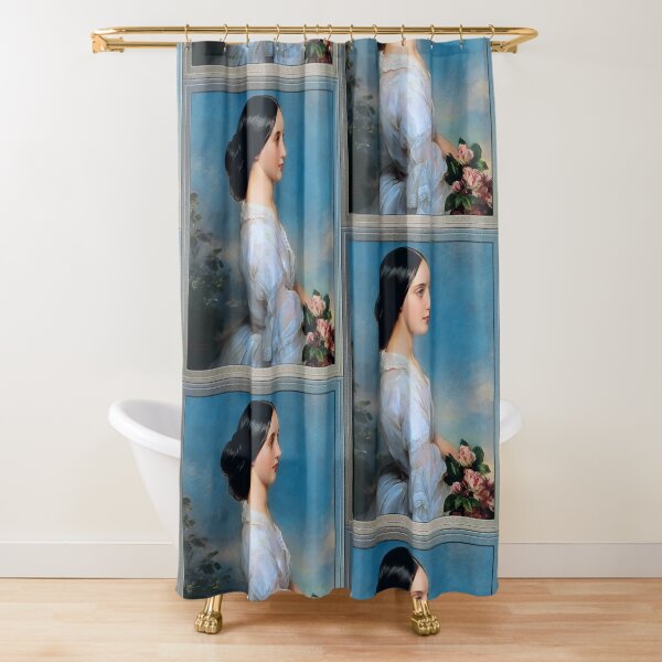 Carmen Aguado, Duchess of Montmorency by Franz Xaver Winterhalter Shower Curtain