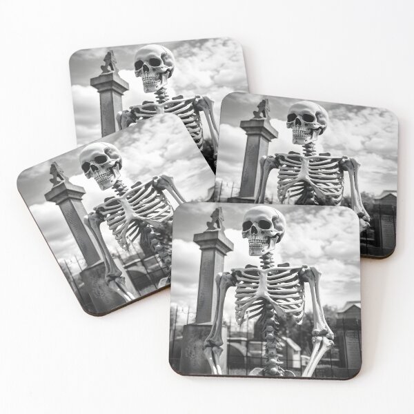 Item preview, Halloween Skeleton in Cemetary designed and sold by RedHandedOD.