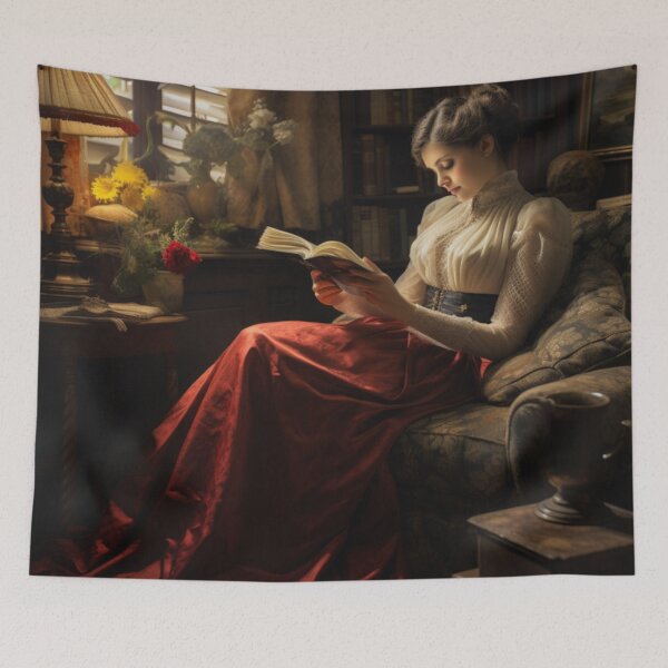 Item preview,  Victorian Woman Reading Victorian Inspired Art  designed and sold by CDC40.