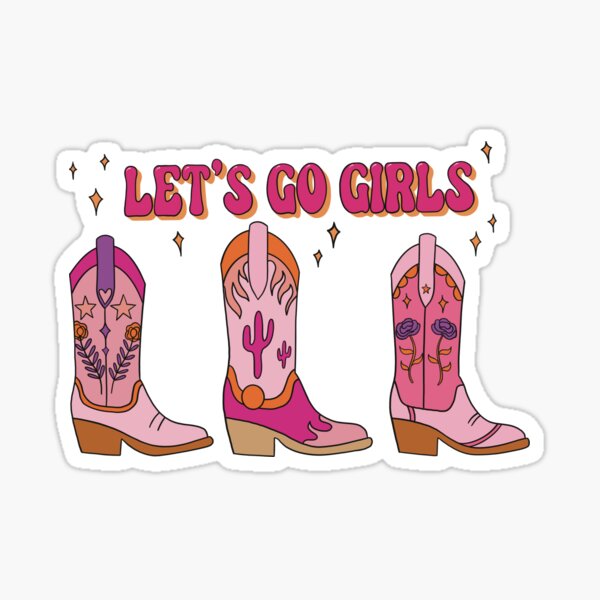 sxdaizjsym 110PCS Cowgirl Stickers Pink Cowgirl Hat Western Girls Boots  Sticker Pack Perfect for Water Bottles Car Notebook Phone Bike Motorcycle