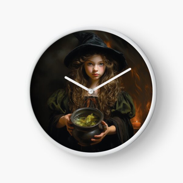 Item preview, Young Witch-in-Training with Bubbling Cauldron and Pointy Hat designed and sold by yourfavdraw.