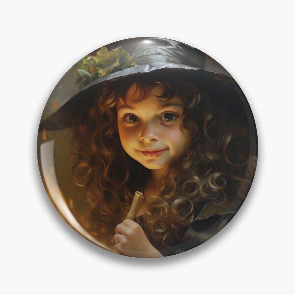 Item preview, Joven bruja en formación con caldero burbujeante y sombrero puntiagudo designed and sold by yourfavdraw.