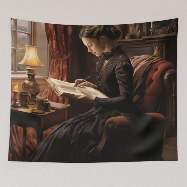 Item preview, Victorian Woman Reading Victorian Inspired Art  designed and sold by CDC40.