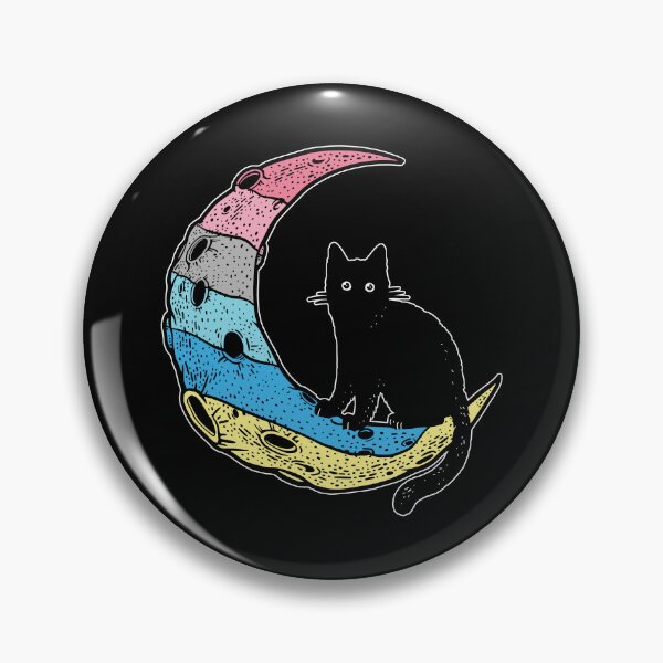 Item preview, Genderflux Cat Moon LGBT Pride Flag designed and sold by Clara Hollins.