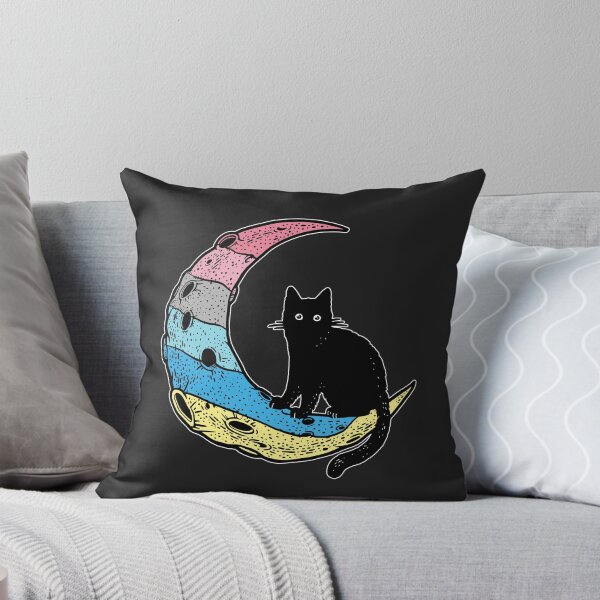 Item preview, Genderflux Cat Moon LGBT Pride Flag designed and sold by Clara Hollins.