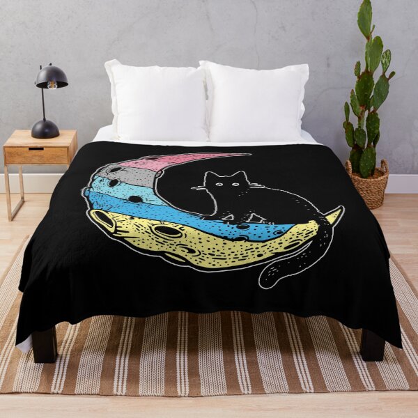 Item preview, Genderflux Cat Moon LGBT Pride Flag designed and sold by Clara Hollins.