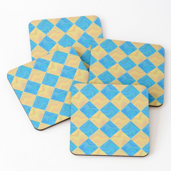 Item preview, Yellow and blue checkered pattern designed and sold by Osting.