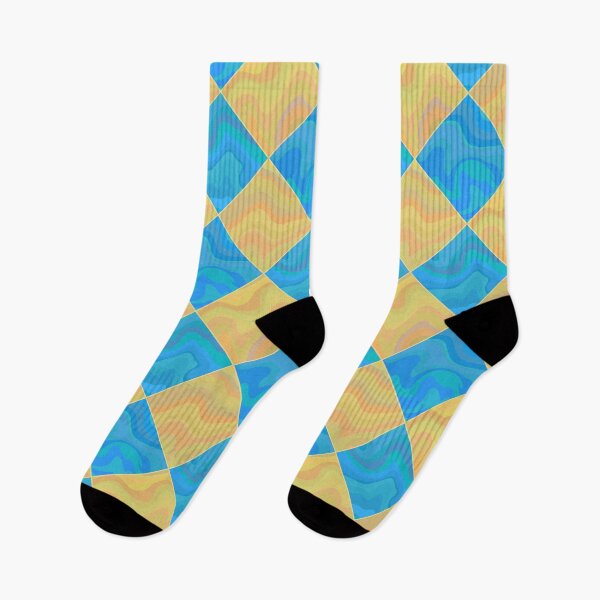 Item preview, Yellow and blue checkered pattern designed and sold by Osting.