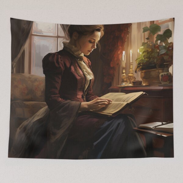Item preview, Victorian Woman Reading Victorian Inspired Art  designed and sold by CDC40.
