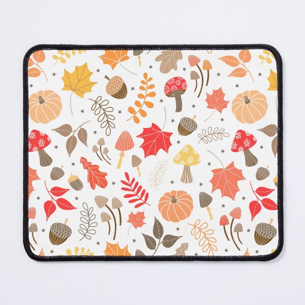 Item preview, Autumn Seasonal Pumpkin Leaves Acorn Mushroom pattern designed and sold by Nicola-Rowe.