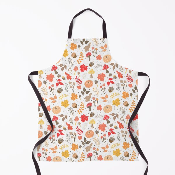 Item preview, Autumn Seasonal Pumpkin Leaves Acorn Mushroom pattern designed and sold by Nicola-Rowe.