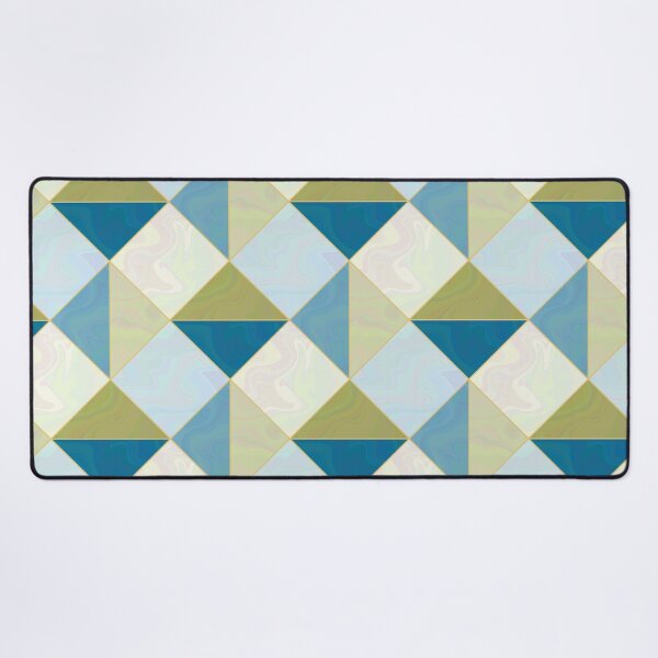 Item preview, Khaki green and blue geometric pattern designed and sold by Osting.