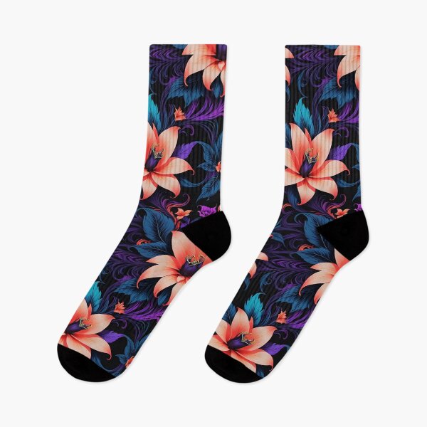 Item preview, Floral Neon Seamless pattern. designed and sold by ExtraEm.