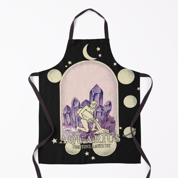 Item preview, Aquarius Gemstone: Amethyst crystal. Astral design. Black version designed and sold by MINDTHECHERRY.
