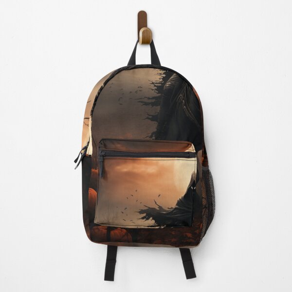 Item preview, Menacing Headless Horseman in a Foggy Pumpkin-Filled Field designed and sold by yourfavdraw.