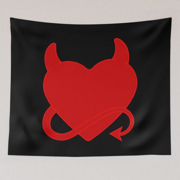 Item preview, halloween devil satan red heart  designed and sold by Gossip Rag.
