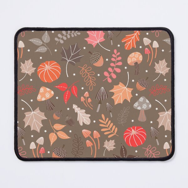 Item preview, Autumn Seasonal Pumpkin Leaves Acorn Mushroom pattern designed and sold by Nicola-Rowe.