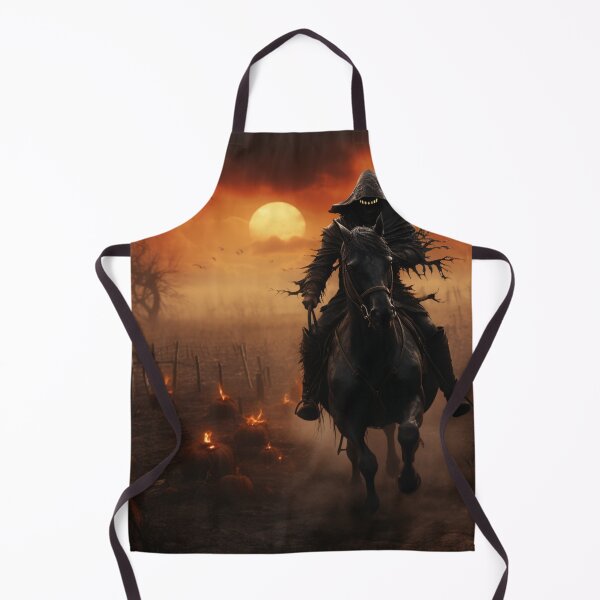 Item preview, Menacing Headless Horseman in a Foggy, Pumpkin-Filled Field designed and sold by yourfavdraw.