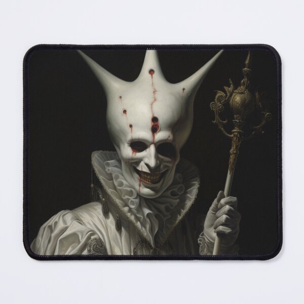 Item preview, The Sinister Jester with a Skull-Topped Staff designed and sold by yourfavdraw.