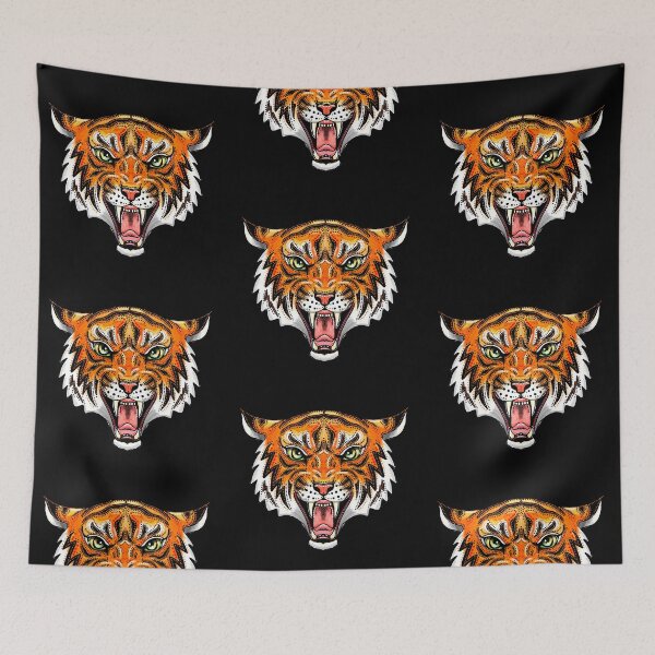 Item preview, snarling fierce tiger head designed and sold by beesocks.