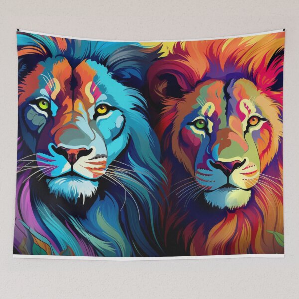 Item preview, Vibrant Lions designed and sold by Imaginaria Inkworks.