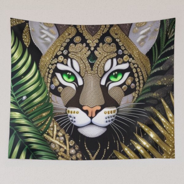 Item preview, Rhinestones and glitter cougar  designed and sold by Roxburylane.