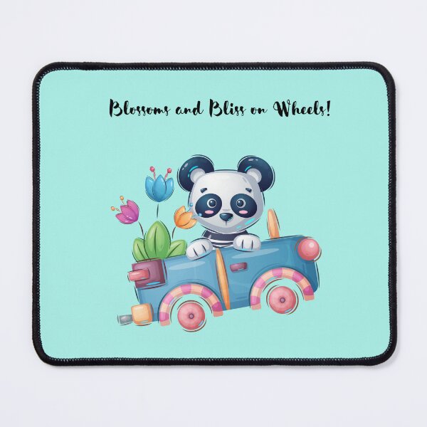 Item preview, Panda's Floral Drive: A Blue-Bliss Adventure designed and sold by StickerStudio27.