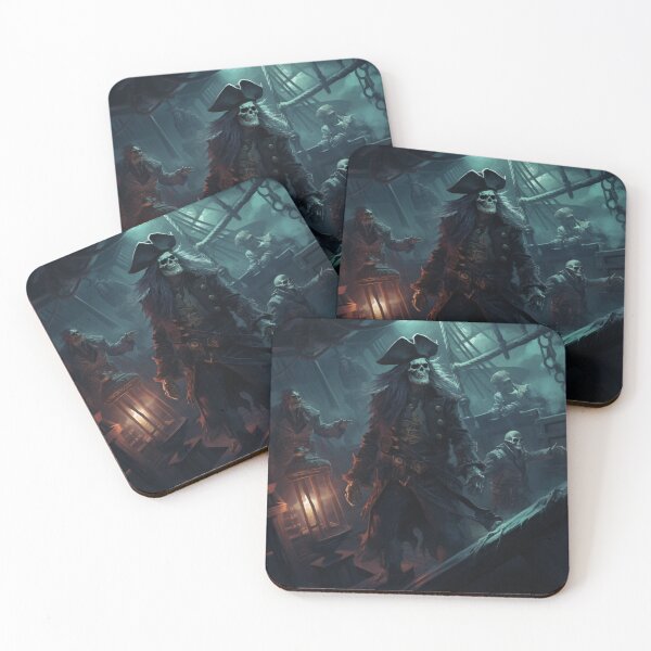 Item preview, The Skeleton Captain and His Ghostly Crew designed and sold by yourfavdraw.