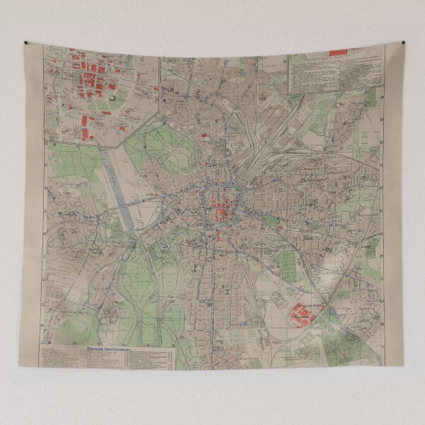 Item preview, Vintage Map of Leipzig Germany (1925) designed and sold by BravuraMedia.