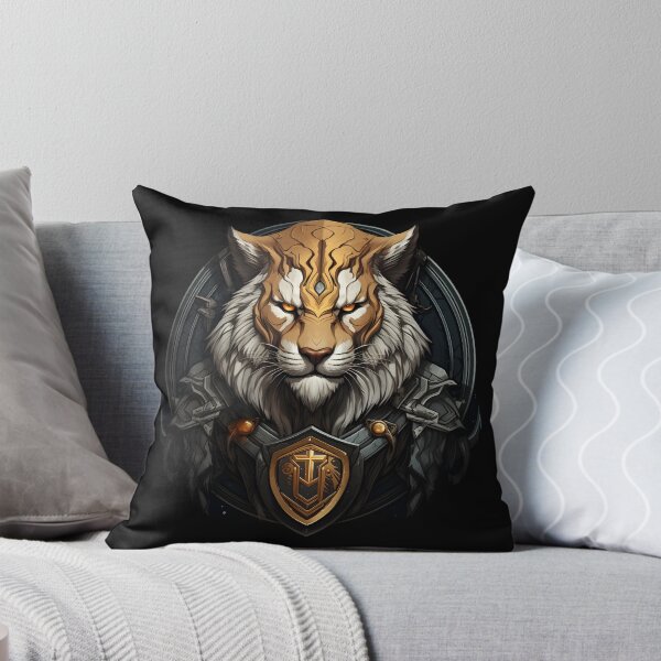 Item preview, Feline Warrior: Tiger Knight in Plate Armor, Cross Emblem designed and sold by LukeAiWalker.
