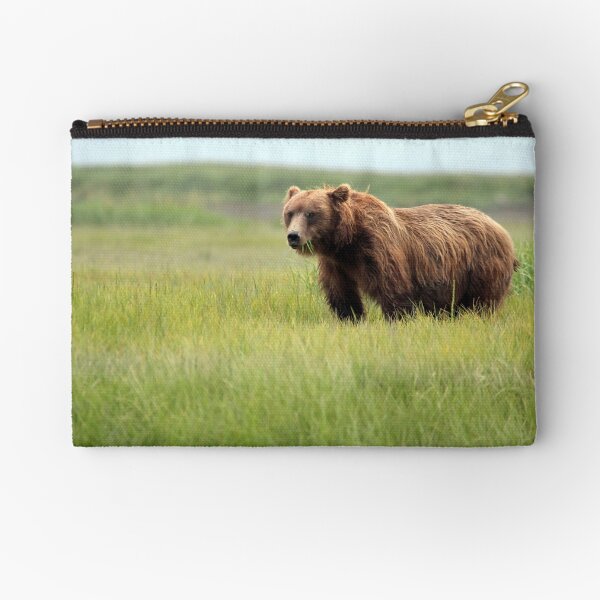 Walking With the Brown Bears in Hallo Bay Zipper Pouch