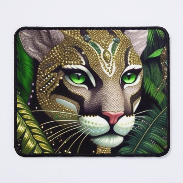 Item preview, Gold rhinestone cougar  designed and sold by Roxburylane.