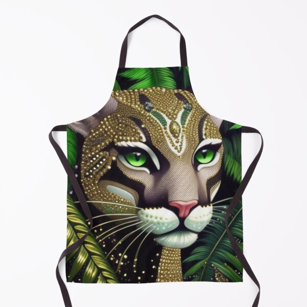Item preview, Gold rhinestone cougar designed and sold by Roxburylane.